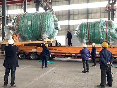 เครื่องปฏิกรณ์เคลือบแก้วแบบครึ่งท่อแจ็กเก็ต 20000 ลิตร ส่งออกไปยังลูกค้าในสหรัฐอเมริกา