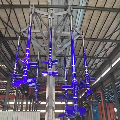 ใบกวนเคลือบแก้วแบบไหลตามแนวแกนพร้อมสเกล