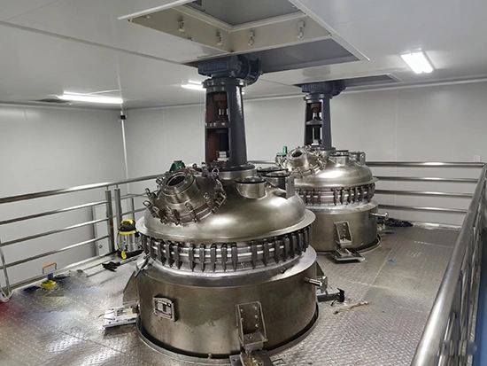 เครื่องปฏิกรณ์เคลือบแก้ว 8000 ลิตร พร้อมปลอกสแตนเลส