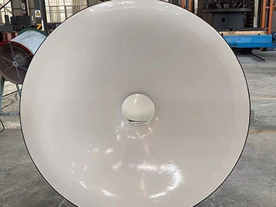 ฝาครอบเครื่องปฏิกรณ์เคลือบแก้วสีขาว